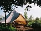 Glampsite with 4 Bell Tents near Bath in England, Wiltshire, Winsley
